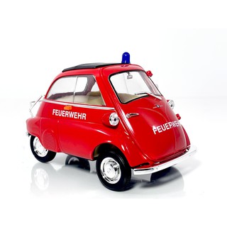 รถโมเดล ทรงน่ารักมากๆ welly29370 1:18 BMW Isetta ประตูหน้ารถเปิดได้ สีแดง