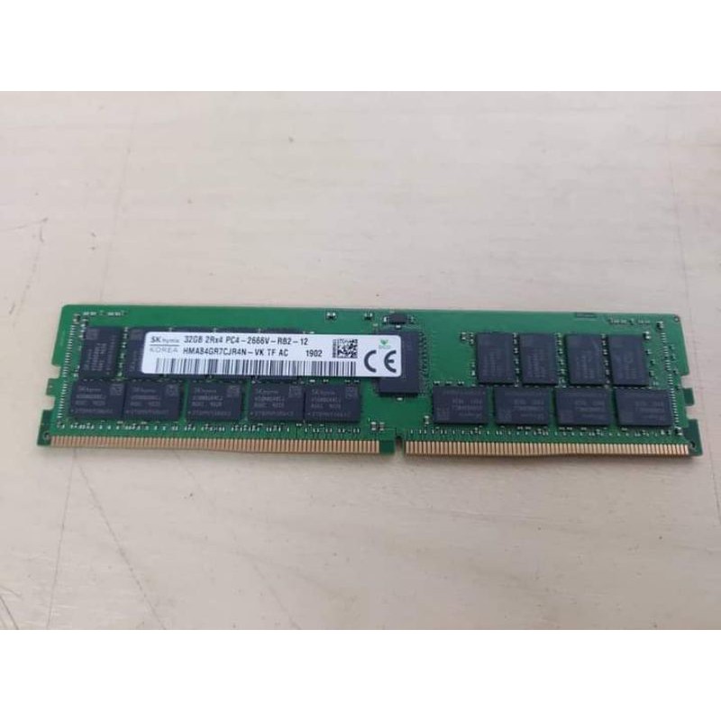 Ram Server WorkStation มือสอง  แรม ddr4 #RAM ECC-DDR4+2666VModelBrand : Hynix(ฮีนิกซ์)Model : DDR4 B