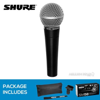 SHURE : SM58-LC (ไมค์โครโฟน Dynamic แบบไม่มีสวิตช์ เปิด-ปิด | ของแท้ 100% รับประกันศูนย์ 1 ปี)