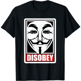 ขายดี!ขายดี เสื้อยืดคลาสสิก ลาย Disobedience Anonymous Reolution สีดํา FOmlmd44GBfmmd25S-5XL