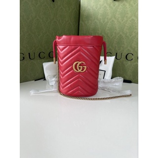 New Gucci Marmont mini bucket 💕💕สีแดง