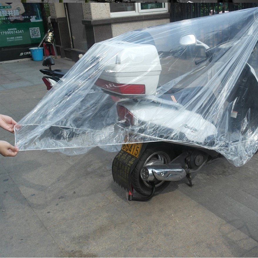 ผ้าคลุมมอเตอร์ไซค์ ผ้าคลุมบิ๊กไบค์ ผ้าคลุมมอเตอร์ไซค์ กันน้ำ กันฝุ่น ใส ไซส์: S/M/L - รูปที่ 5