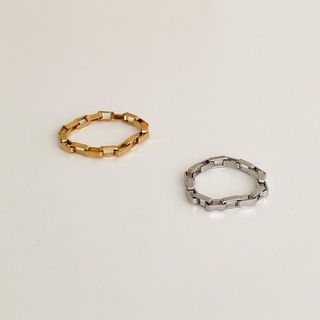 RINDA.STUDIO - Box chain ring (stainless steel)