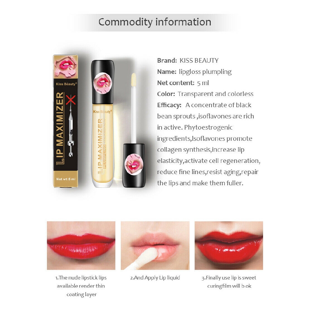 Lip Plumper Enhancer ลิปกลอสครีมบำรุงริมฝีปาก 5 มล. ราคา ถูกที่สุด ดีลบีเคเค แกลเลอรีภาพที่ 8