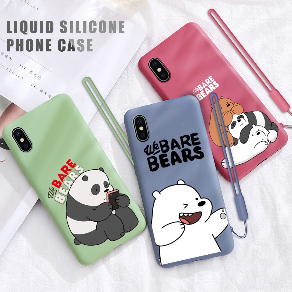 Case iPhone 11 Pro 7 8 Plus XR XS MAX Apple Casing Bare Bears Cartoon ...