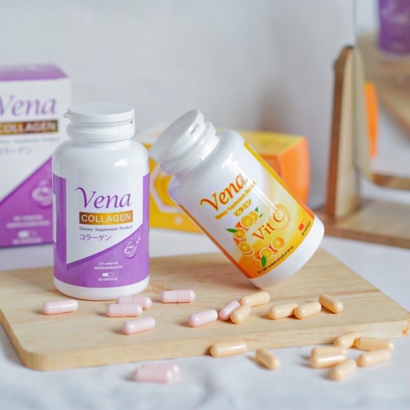 Vena คอลลาเจนเซ็ตคู่วิตามินซี 🍏🍓
