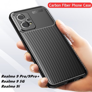 เคสโทรศัพท์ซิลิโคน TPU แบบนิ่ม คาร์บอนไฟเบอร์ กันกระแทก สําหรับ Realme 9 Pro Plus 9Pro+ 9i Realme9 Realme9pro+ 8i Realme 8 Pro 7 Realme8 4G 5G