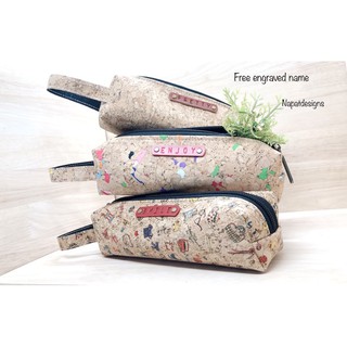 กระเป๋าไม้ก๊อก สลักชื่อฟรี bag from corkwood free engraved name