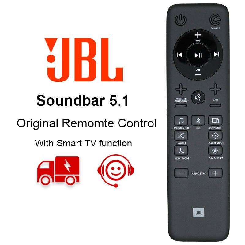 JBL SoundBar 5.1 รีโมทคอนโทรลสําหรับ Bar2.1 4K HD ลําโพงระบบเซอร์ราวด์ WIR119001-1401, WIR1190014301, RTWIR1190014301, BAR51, bar-5.1, bar 5.1 ราคา ถูกที่สุด ดีลบีเคเค