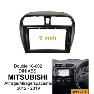 แผงเครื่องเล่น MP5 วิทยุรถยนต์ กรอบ 9 นิ้ว สําหรับ 2012-2019 Mitsubishi Mirage Android