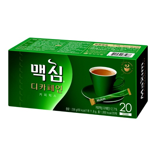 [ของแท้] 맥심디카페인 Maxim Decaffeinated Coffee (กาแฟ 3 in 1 สูตรไม่มีคาเฟอีน 20 ซอง) 236g