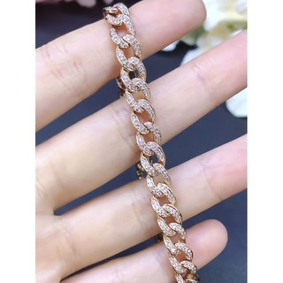 20cmสร้อยข้อมือลายโซ่เพชรแท้รอบเส้น Genuine Diamonds Chain Eternity Braceletใช้เพชรน้ำขาว 99 ขาวใสมากก เห็นแล้วรักเลยค่ะ