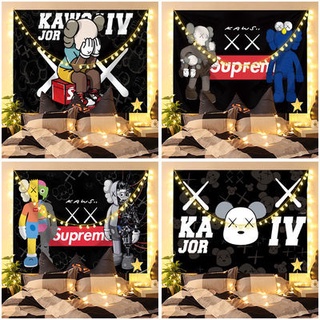 🌟 ผ้าตกแต่งห้อง ผ้าแต่งห้อง ผ้าแขวนผนัง พื้นหลัง ผ้าแขวน ผ้าข้างเตียง  kaws（150*120cm）