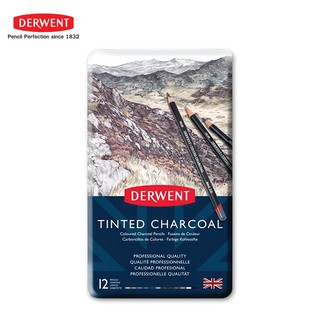 DERWENT ดินสอสีทินท์ชาร์โคลชุด 12-24 สี (Tinted Charcoal 12-24 colours)