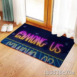 กระเป๋าเป้ราคาต่ำสุด►◆▦Space Werewolf Peripheral Among Us Double Floor Mat Bathroom Short Velvet Anti-slip