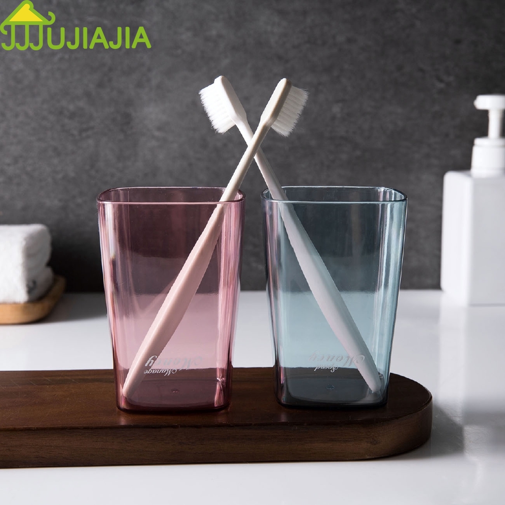 จูเจีย ถ้วยแปรงสีฟันพลาสติกถ้วยดื่มที่วางแปรงสีฟันในครัวเรือน