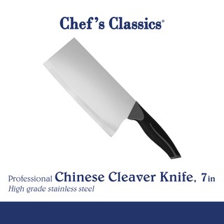 Chef's Classics Professional Stainless Steel Chinese Cleaver Knife, 7in