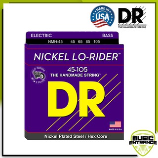 DR Strings สายเบส 4 สาย Nickel Lo-Rider Nickel Plated Medium 45-105