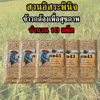 ข้าวกล้อง กข43 แท้ 100% บรรจุ 10 แพ็ค ตรา King สวนอิสระพินิจ