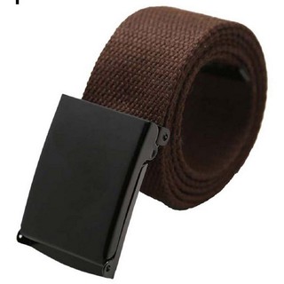 Fin 1 เข็มขัดผู้ชาย เข็มขัดผ้าแคนวาส Mens Canvas Casual Belt 2298 (สีน้ำตาล) Brown