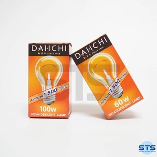 หลอดไส้ DAI-ICHI 60W,100W วัตต์ ขั๊ว E27 หลอดไฟให้ความร้อน