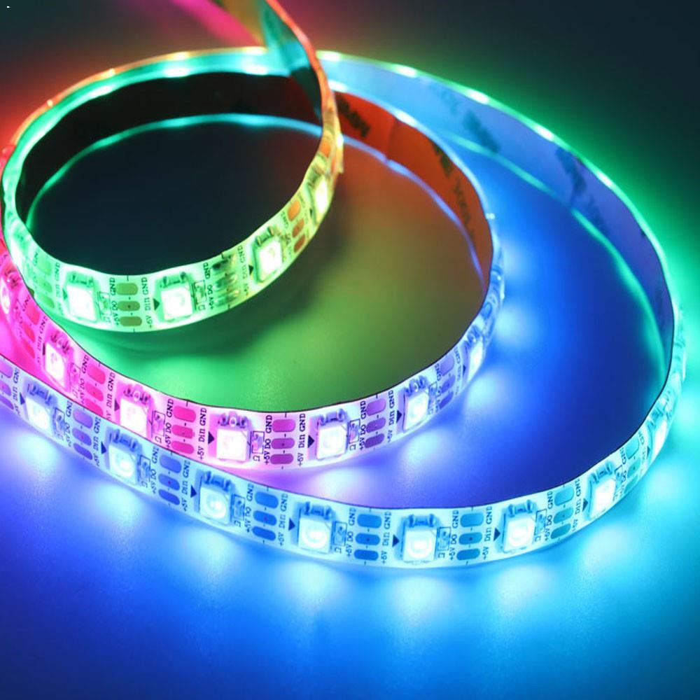 WS2812B WS2812 Led Strip,Individually Addressable Smart RGB Led Strip,Black/White PCB Waterproof IP3
