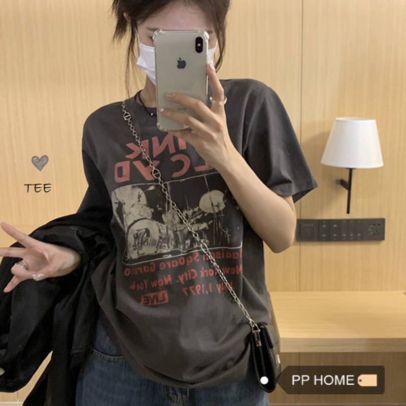 เสื้อยืดแขนสั้นสไตล์เกาหลี oversize เสื้อผ้าแฟชั่นวัยรุ่น XXXL
