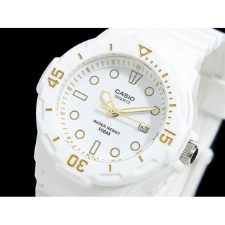 Casio Standard นาฬิกาข้อมือผู้หญิง สีขาว สายเรซิ่น รุ่น LRW-200H-7E2