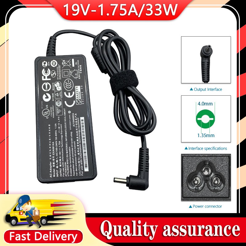 19V1.75A 33W 4.0*1.35 มม.อะแดปเตอร์ACสําหรับASUS ireless router RT-AC68U AC86U power Adapter
