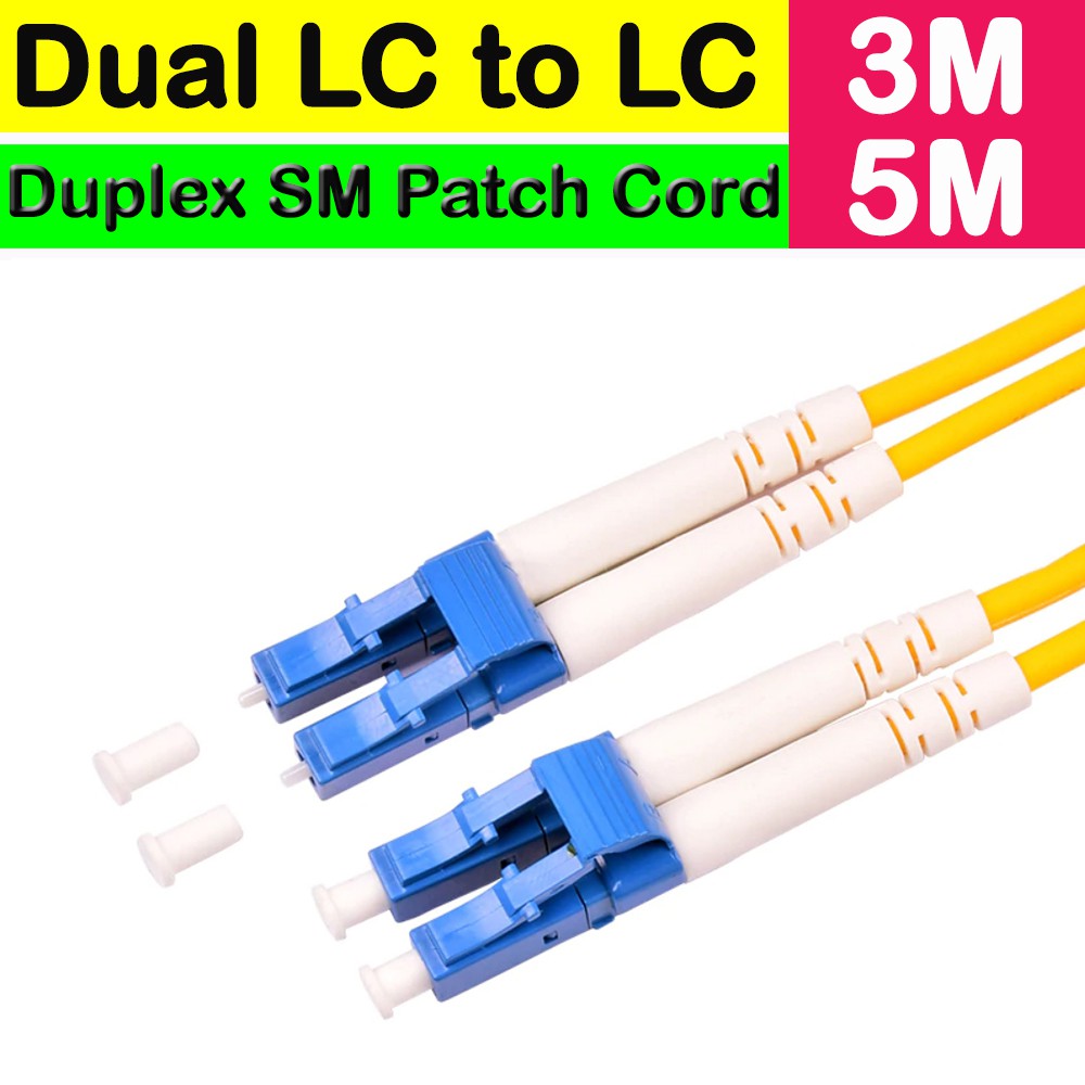 สายแพทคอร์ดไฟเบอร์ออฟติก Dual LC to LC Fiber Patch Cord Cable SM Duplex