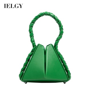 IELGY Flower braid portable high-end folding bag fashion diagonal bucket bag women