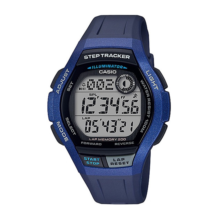 Casio Standard นาฬิกาข้อมือผู้ชาย สายเรซิน รุ่น WS-2000H,WS-2000H-2A(CMG) - สีน้ำเงิน