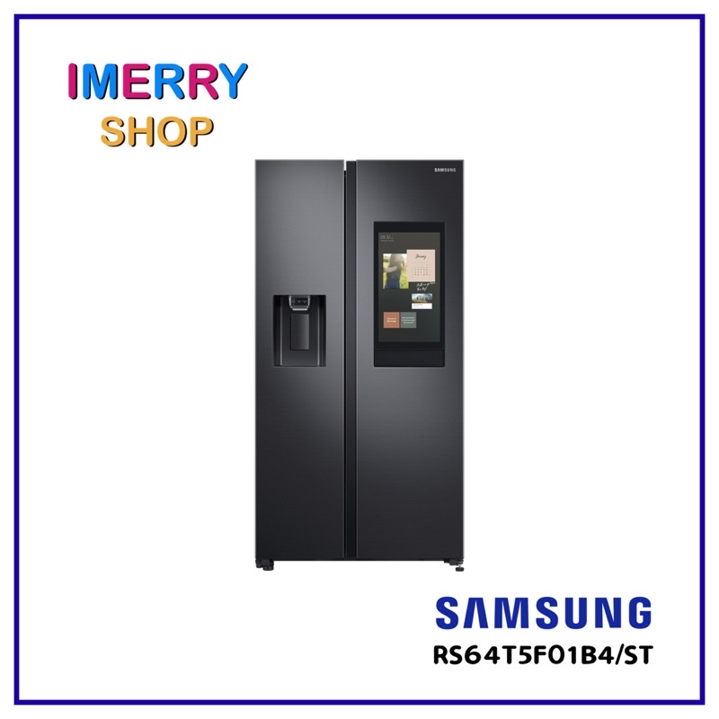 SAMSUNG ตู้เย็น SIDE BY SIDE (21.8 คิว ,สีดำด้าน) รุ่น RS64T5F01B4/ST (1 ชิ้นต่อ 1 คำสั่งซื้อเท่านั้