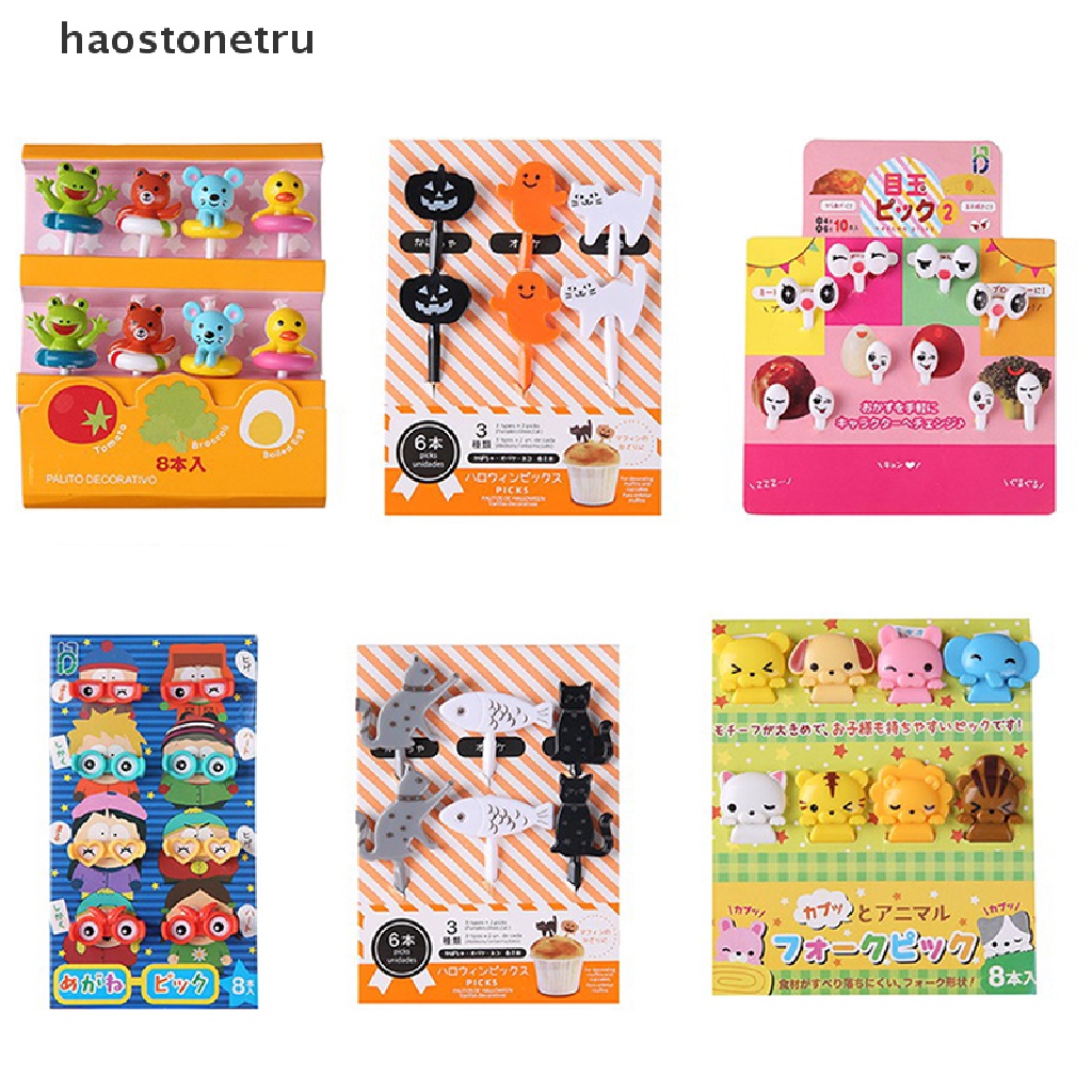 ส้อมจิ้มผลไม้ เค้ก อาหาร ขนมรูปการ์ตูนสัตว์ขนาดเล็กสําหรับเด็ก
