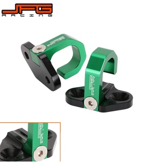 JFG Racing 1Pair Motorcycle Brake Hose Snap For KX80  KX85 KX100     KX125 KX250  KX500 KDX250  KLX140/L KLX250R  KLX230R KLX300R KLX650 KLX650R