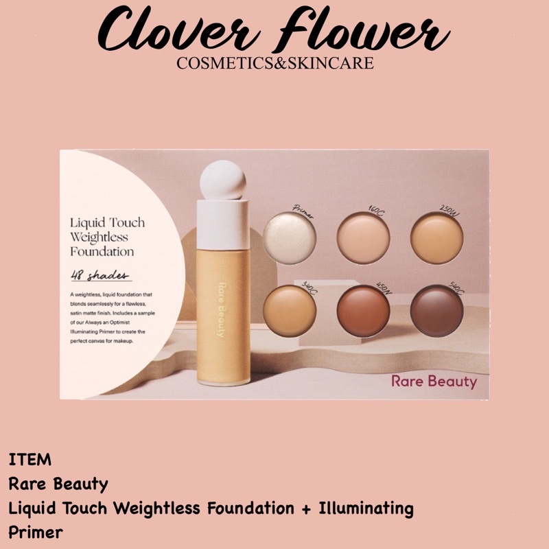 🔻แท้/พร้อมส่ง🔻Rare Beauty Liquid Touch Weightless Foundation + Illuminating Primer Tester