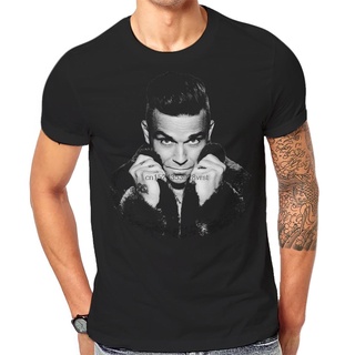 เสื้อยืดคอกลม แขนสั้น พิมพ์ลายวงร็อค Robbie Williams A 106 ทรงหลวม สไตล์คลาสสิก สําหรับผู้ชาย