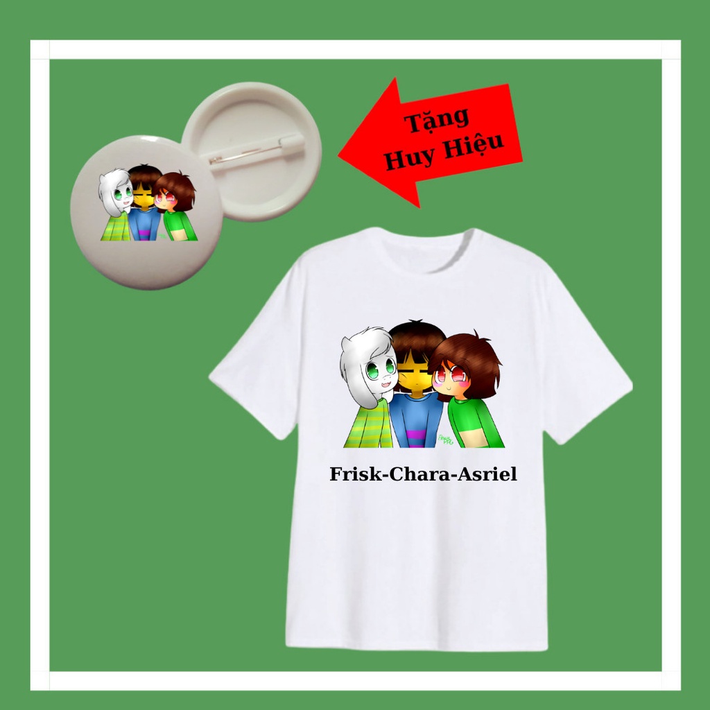 เสื้อยืดนักเลงสควอด, ชาร่า, เสื้อ Frisk สําหรับเด็กผู้หญิง, Chara, Frisk, ตรา Asriel