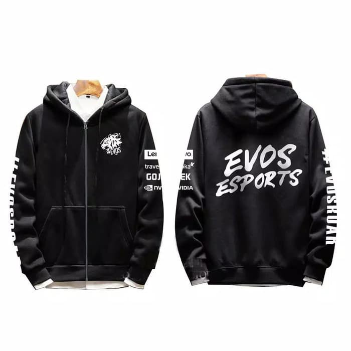 ใหม่เสื้อกันหนาวเสื้อฮู้ดดี้มีซิปโลโก้ Evos Esports Roar 2019 X Sponsoroversoroversized สําหรับผู้ชา