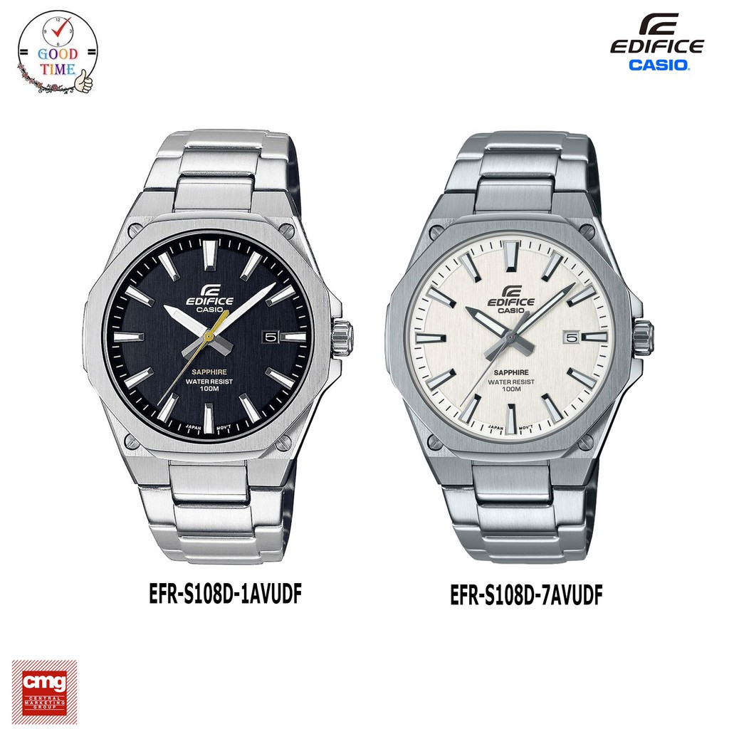 Casio Edifice แท้ ประกัน CMG นาฬิกาข้อมือผู้ชาย รุ่น EFR-S108D-1AVUDF,7AVUDF (สินค้าใหม่ ของแท้ มีใบรับประกัน CMG)