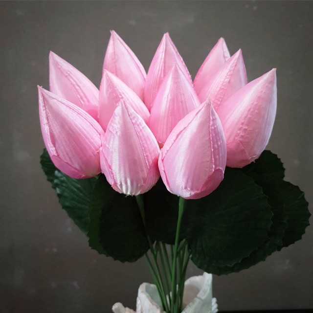 ดอกไม้ผ้า ดอกบัวหลวง งานปราณีต ส่งนอก คุณภาพดี มีหลายสีตามตยราคาส่ง - รูปที่ 2