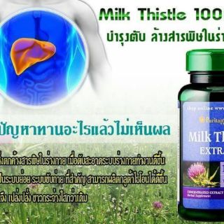 Puritan Milk Thistle 1000mg 30-180 softgels สำหรับผู้ดื้อยาต่างๆมา บำรุงตับ ดีท็อกล้างสารพิษ detox