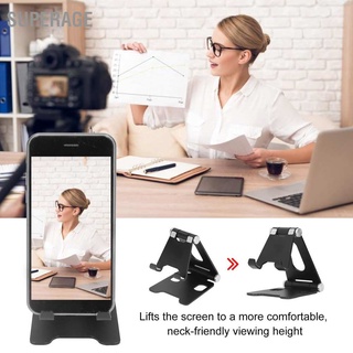 Superage Mobile Phone Bracket Metal Portable Foldable 360 Degree Rotation Desktop Tablet Stand for Everyday Use