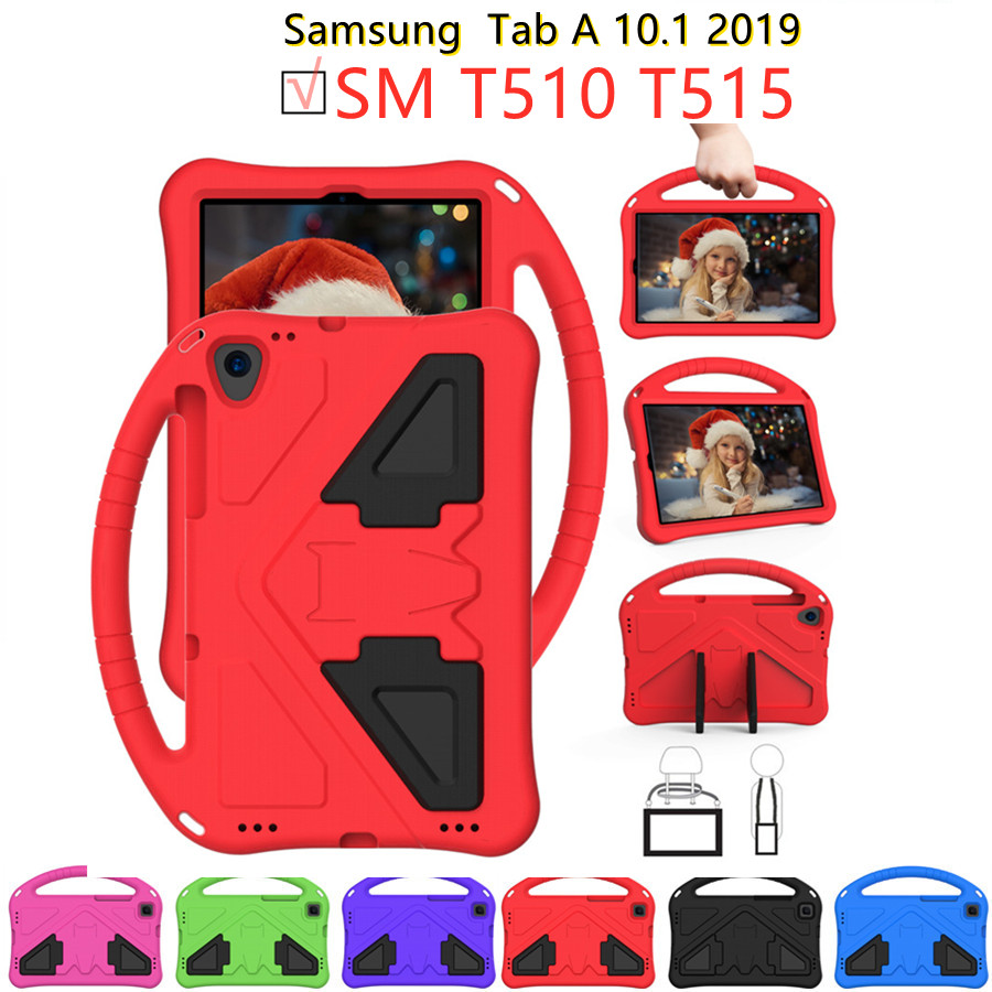 Samsung Galaxy Tab A 10.1 2019 SM T510 T515 เคส EVA เด็กปลอดภัยกันกระแทกขาตั้งแท็บเล็ตฝาครอบปลอก