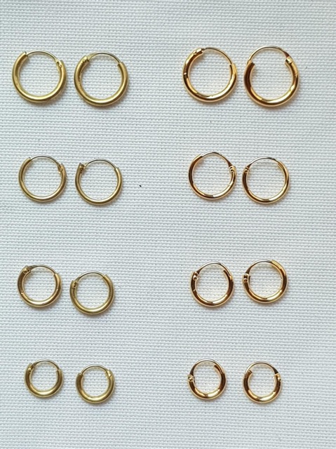 ต่างหูห่วงต่างหูหลอดมีทั้งแบบทองเหลืองแท้และแบบหุ้มทองคำแท้ต่างหูมีขนาด9-13มิลใส่อาบน้ำโดนเหงื่อโดนน้ำหอมได้งานสวย - รูปที่ 4