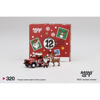 MiniGT No. 320-R Land Rover Defender 90 Pickup 2021 #Christmas Edition 1 of 9999