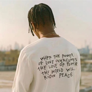 T-shirt  ใหม่ เสื้อยืดแขนสั้นลําลอง ผ้าฝ้าย 100% พิมพ์ลาย Travis Scott Asap Rocky แนวสตรีท แฟชั่นฤดูร้อน สไตล์ฮาราจูกุ ส