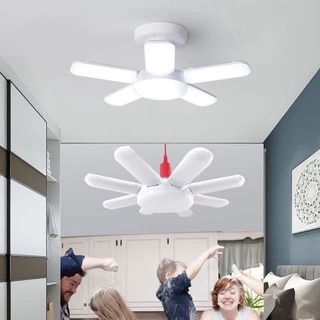 หลอดไฟ LED Bulb หลอดไฟทรงใบพัด 8-6 แฉก 350W 450W พับเก็บได้ ปรับมุมโคมไฟ