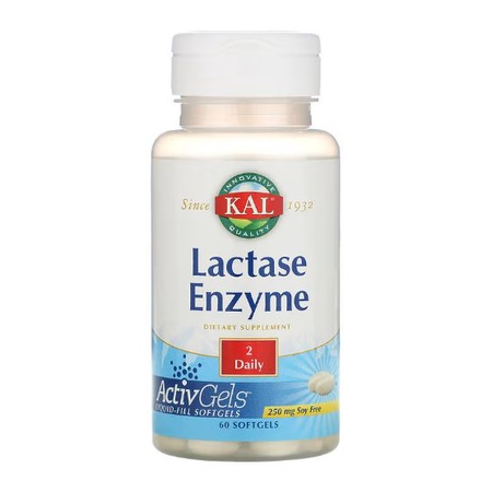 KAL, Lactase Enzyme, 125 mg, 60 Softgels