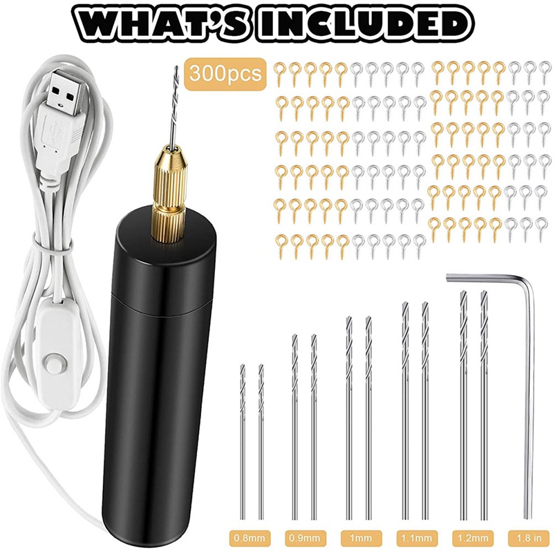 ชุดดอกสว่านไฟฟ้าเรซิ่น ขนาดเล็ก สําหรับทําพวงกุญแจ DIY - รูปที่ 5